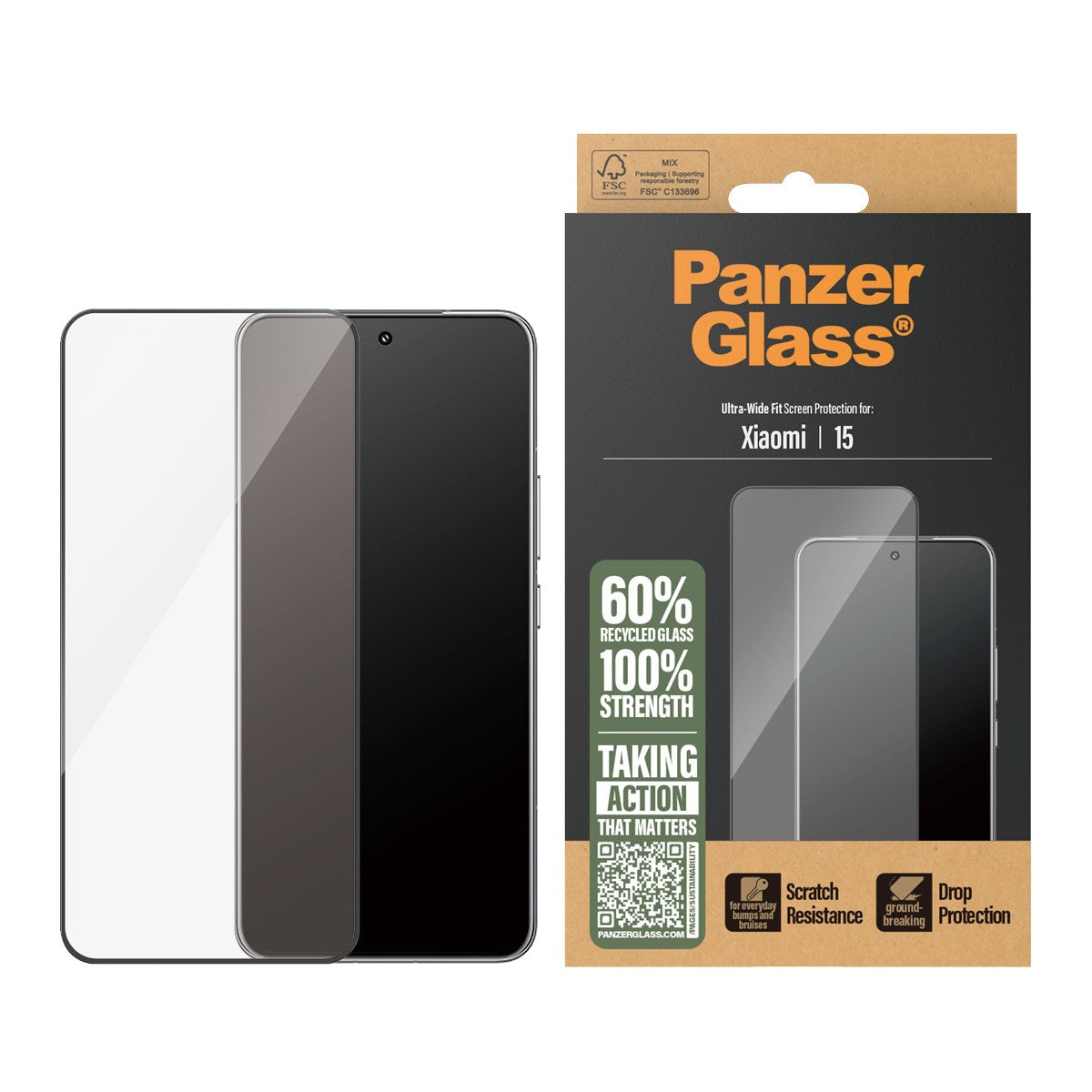 PanzerGlass® Screen Protector Xiaomi 15 | Ultra-Wide Fit